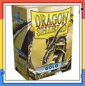 Dragon Shield Sleeves -Gold-Box 100-Factory Sealed - Picture 1 of 5