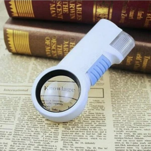 Handheld LED 12X Magnifying Glass with Flashlight Illumination for Reading - Foto 1 di 11