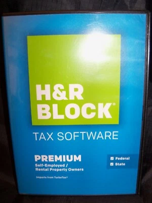 2015 H & R Block Premium Self Employed Rental Tax Software 2015 PC CD Opened box - Image 1 of 4
