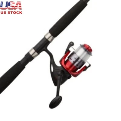 Fishing Spinning Combo 8' Medium Heavy Rod 5000 Reel Durable Gear 2pc Aluminum - Image 1 of 4