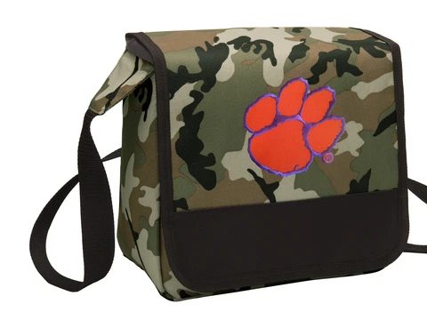 Clemson University Lunch Bag CAMO Clemson Tigers Lunchbox Cooler ADJUSTABLE Cover