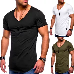 Behype Herren Oversize T-Shirt Oval Longshirt Longtee Longline Clubwear NEU - Bild 1 von 11