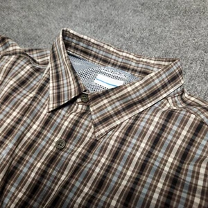Camicia Columbia Uomo Omni Wick Marrone Plaid Manica Lunga Bottoni XL Pesca Outdoor - Foto 1 di 9