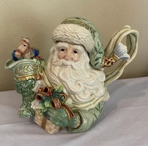 Fitz & Floyd Classics Gregorian Collection Victorian Santa Teapot w/ Box - Picture 1 of 15