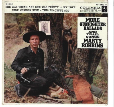 CROSSOVER 45RPM - MARTY ROBINS - COLUMBIA RECORDS " MORE GUNFIGHTER BALLADS" Foto 1 de 4