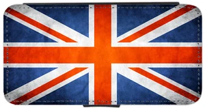 Union Jack/Britian/GB flag Grunge iPhone/Pixel/Galaxy Printed Flip/Wallet Case - Picture 1 of 9