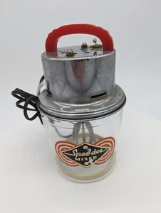 Vintage Spee-dee Mixer Elektrisch Einzelrührbesen Rot Bakelit Griff Funktioniert... - Bild 1 von 8