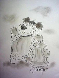 Willie Ito Signed Hand-Drawn Pencil Animation Art - Muttley - Imagen 1 de 2