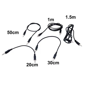 3.5mm 1/8" Male Mini Plug To Male Monaural Mono TS Audio Extension Adapter Cable - Picture 1 of 15