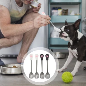 4Pcs Food Can Spoon Stainless Steel Cat Spoon Dog Food Spoon - Picture 1 of 11