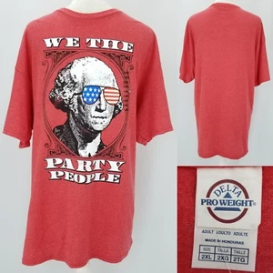 Delta Herren 2XL We The Party People USA George Washington meliert rot T-Shirt Tee - Bild 1 von 6
