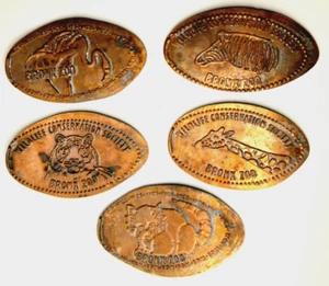 BRONX ZOO Pressed Penny Lot ~ WILDLIFE CONSERVATION SOCIETY - Picture 1 of 1