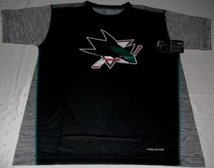 San Jose Sharks Crew Neck Cool Base Replica Jersey Shirt Youth Large NHL - Picture 1 of 4