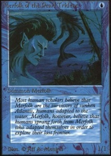 MTG - Merfolk of the Pearl Trident - Unlimited - NM, English Magic FLAT RATE SHI - Image 1 of 1
