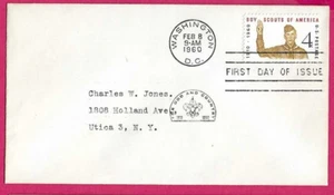 USA 1960 Plain FDC - BOY SCOUTS OF AMERICA - Fdi WASHINGTON, DC - Bild 1 von 1