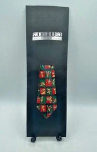Colección Stonehouse Hombre Divertida Corbata de Navidad Reno Mosaico Nuevo en Caja - Imagen 1 de 6