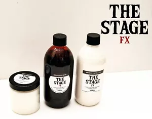 THE STAGE FX 500ml Triple SET Fake Blood + Liquid Latex 250g Scar Wax Halloween - Picture 1 of 1