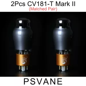 Dopasowana para PSVANE CV181-T Mark II up-market Rury Zamień rur 6SN7 6N8P CV181 - Zdjęcie 1 z 7