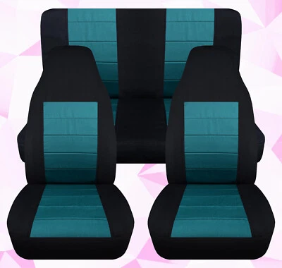 Fundas de asiento de coche de algodón 2 tonos delanteras + traseras para Toyota Paseo 1992-1995 Foto 1 de 4