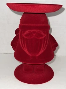 HOLIDAY 2022 ROJO FLOCADO SANTA 3 MECHAS SOPORTE VELA BAÑO Y CUERPO FUNCIONA NUEVO - Imagen 1 de 16