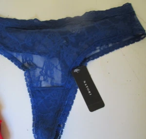 1 Natori Bliss Allure Thong one size fits most Indigo 771303 - Picture 1 of 2
