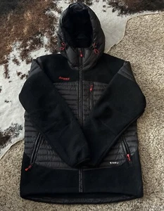Bergans Of Norway Men’s Open Down Wool Jacket Size M Black Outdoor Hiking Ski - Picture 1 of 10