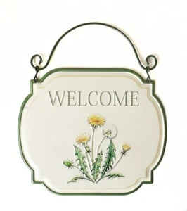 Blechschild Gartenschild Welcome  Prägung Türschild  französischer Landhausstil - Bild 1 von 1