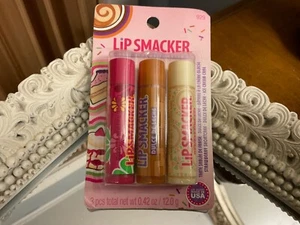 Lip Smacker 3 pack Dulce de leche, strawberry shortcake, ice cream cake NEW RARE - Picture 1 of 3
