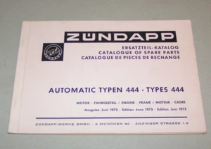 Catálogo de Piezas Zündapp Automático Tipos 444-02/444-04/444-01 - Salida 1973 - Imagen 1 de 3