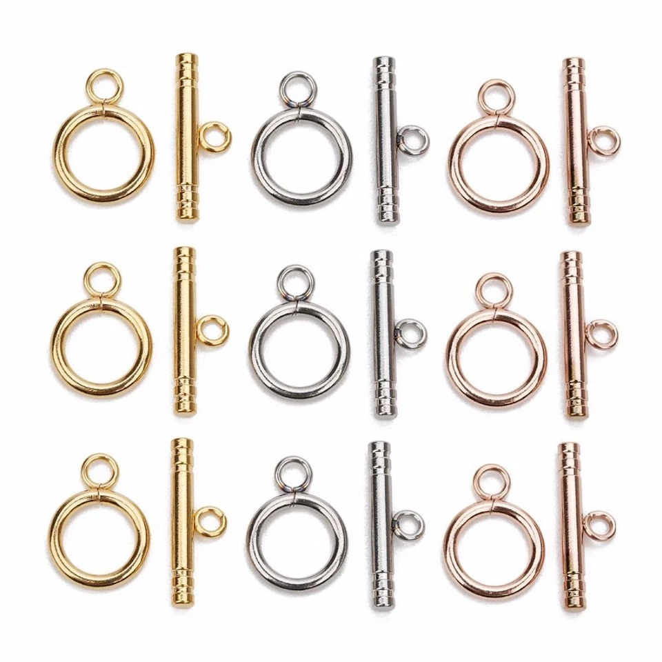 Stainless Steel OT Clasp Buckle Connectors DIY Bracelet Necklace Making 4Set/Lot - Image 1 of 4