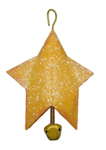 Estrella dorada con adorno de campana - Nuevo por Round Top #C1236 - Imagen 1 de 4