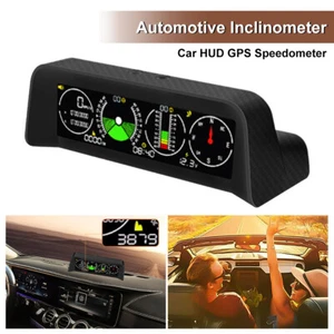 Car Off Road Digital GPS Inclinometer Compass Slope Meter Gauge HUD Speedometer - Picture 1 of 23
