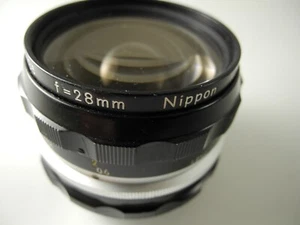 NIKON 28/3.5 TODO NEGRO NIKKOR LENTE NO AI CENA BARRIL LIMPIO BONITO VIDRIO - Imagen 1 de 9