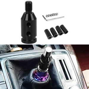 Black Car Gear Shift Knob Adapter for Non Threaded Shifter M10 x 1.5 Universal - Picture 1 of 9