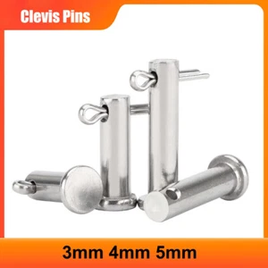 Pasadores de horquilla de 3 mm 4 mm 5 mm con pasador dividido pasador de bisagra de acero inoxidable 304 pasador de aparejo - Imagen 1 de 12
