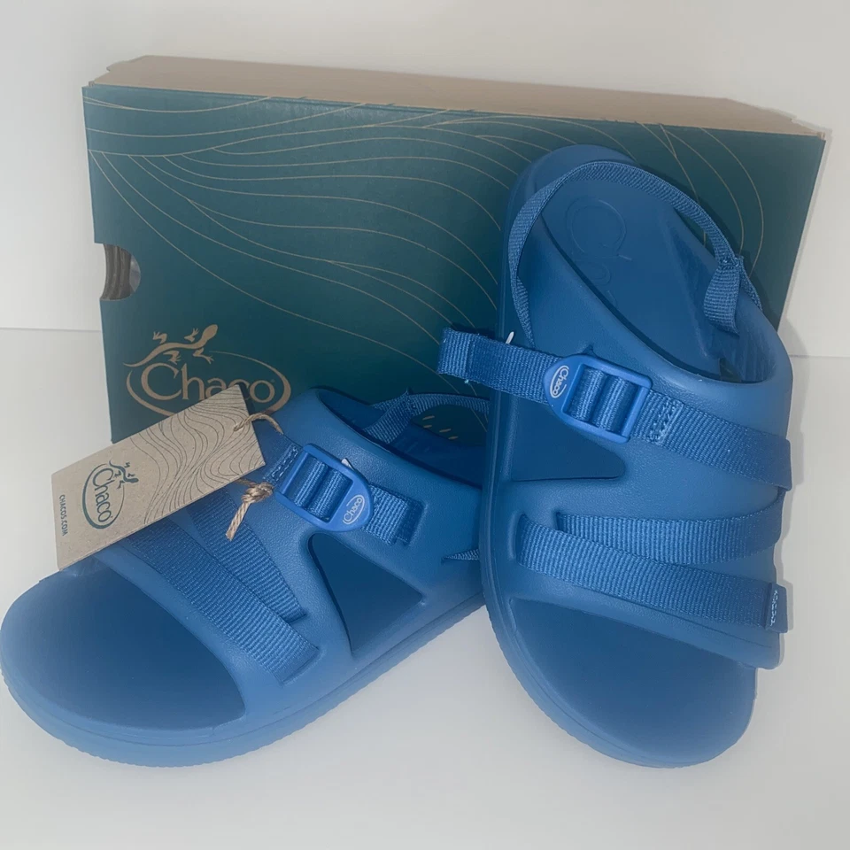 Chaco Chillos JCH180327 Unisex Kids Blue Buckle Sport Sandals Size 4
