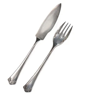 Vintage 8er Set deutsches Besteck - EMD 90 versilbert - 4 Messer & 4 Gabeln - Bild 1 von 12