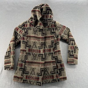 Mossimo size m women’s Native Aztec Southwestern hooded open cardigan Coat - Picture 1 of 9