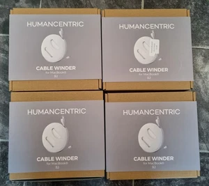 4xHumanCentric Cord Winder and Organizer for MacBook Chargers, Cable Reel, White - Afbeelding 1 van 5