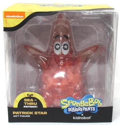 Kidrobot Bob Esponja Pantalones Cuadrados Sea-Thru Patrick Star Figura Arte 2020 Edición Estrellas Foto 1 de 4