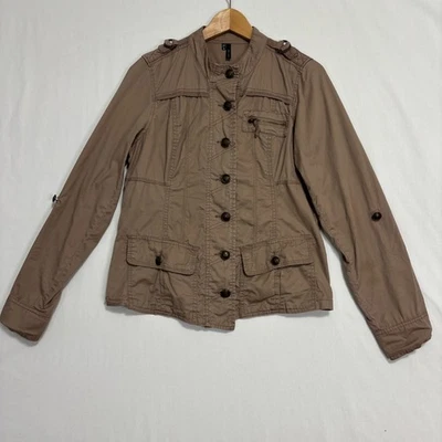 Maurice Utility Military Jacket Brown/Beige Womens M Lightweight — 第 1/4 张图片