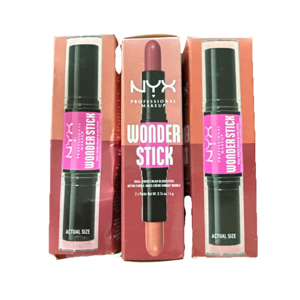 3-NYX Professional Makeup Wonder Stick Blush - Bright Amber and Fuchia - 0.28oz - Image 1 of 1