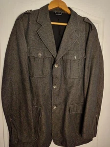 Berry & Brian Lana Wolle Metallknöpfe Military Style Jacke Sport Mantel 50 Italy - Bild 1 von 18