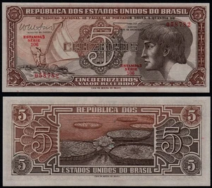 BRASILIEN 5 CRUZEIROS (P166d) N.D. (1962) UNC - Bild 1 von 1