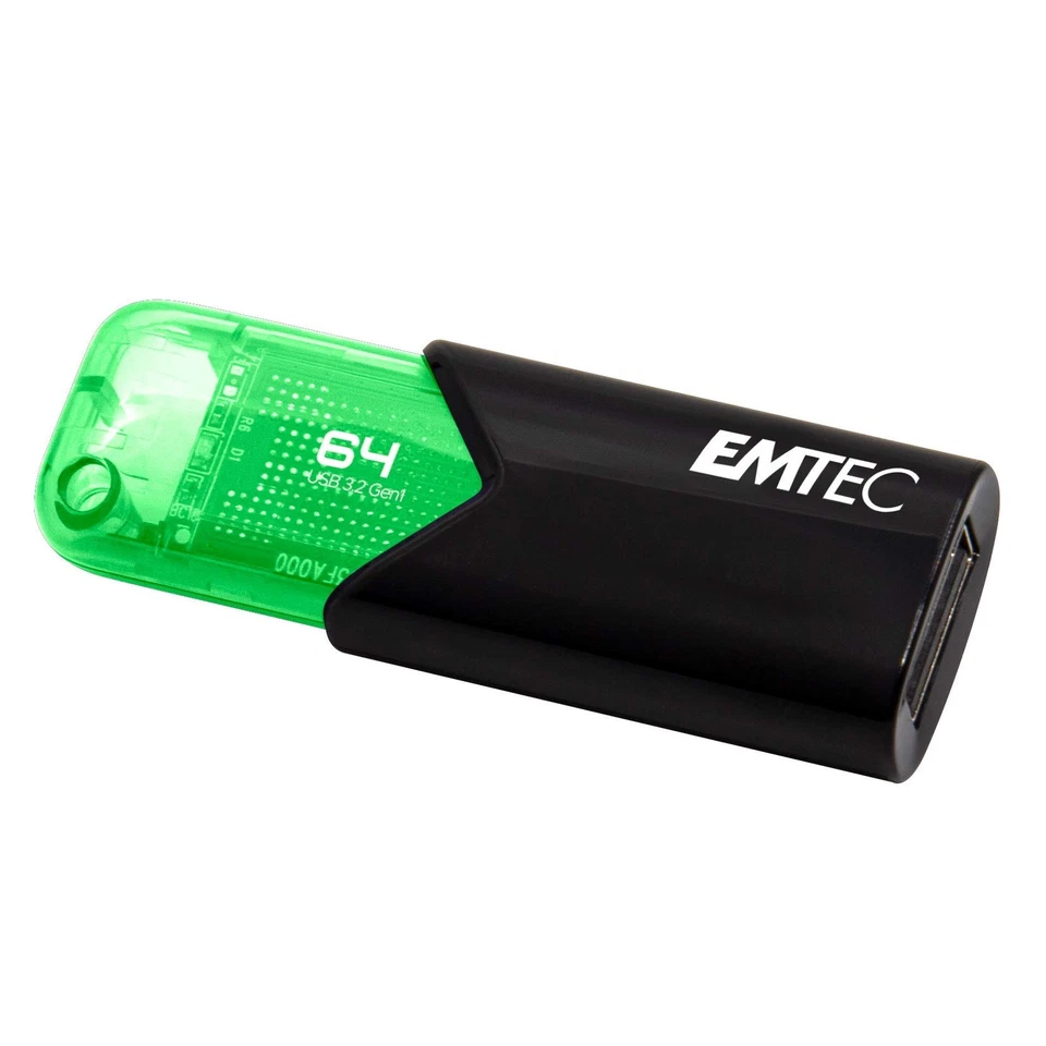 Emtec Click Easy B110 USB 3.0 Flash Drive 64 GB Green - Image 1 of 4