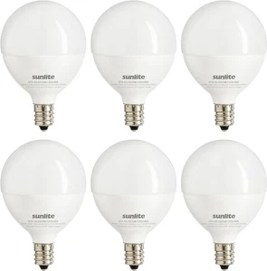 6Pack G16.5 LED Frosted Globe Light Bulb, E12, 5W (40W), 4000K, 350LM - Picture 1 of 1