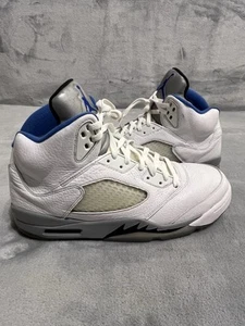 Nike Air Jordan 5 Retro Shoe Mens 13 Stealth 2.0 White Gray Blue Basketball - Picture 1 of 13