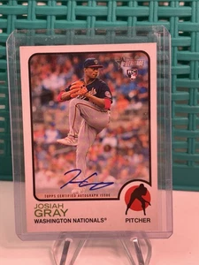 2022 Topps Heritage Josiah Gray Real One Rookie Auto (RC) #ROA-JG - Picture 1 of 11
