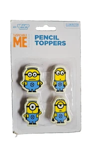 Brandneu in Verpackung Neu Universal Despicable Me Packung mit 4 Bleistift-Topper - 4 verschiedene Minions - Bild 1 von 1