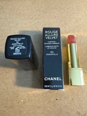 Chanel Rouge Allure Terciopelo Luminoso Mate Color de Labios 63 ESENTIELLE NUEVO EN CAJA Envío Gratis Foto 1 de 4